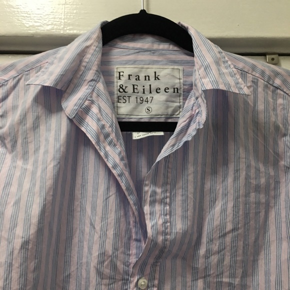 Frank & Eileen pink/blue thin stripe Grayson NWOT - Picture 12 of 13